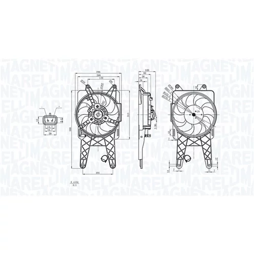 Ventilátor chladenia motora MAGNETI MARELLI 069422818010
