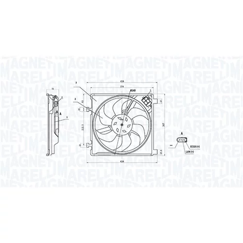 Ventilátor chladenia motora MAGNETI MARELLI 069422896010