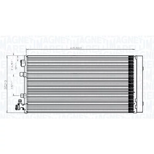 Kondenzátor klimatizácie 350203826000 (MAGNETI MARELLI) - obr. 1