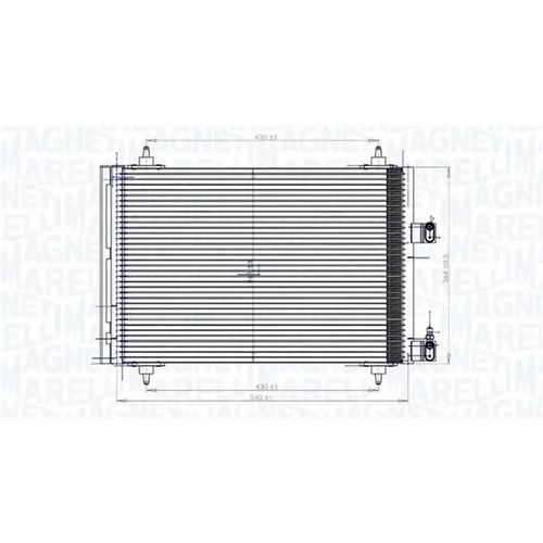 Kondenzátor klimatizácie 350203849000 (MAGNETI MARELLI) - obr. 1