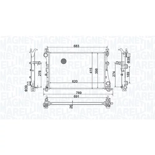 Chladič motora MAGNETI MARELLI 350213170100