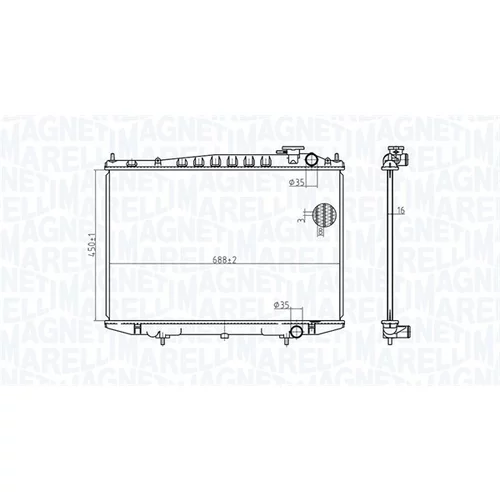 Chladič motora MAGNETI MARELLI 350213174500