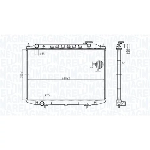 Chladič motora 350213183500 (MAGNETI MARELLI) - obr. 1
