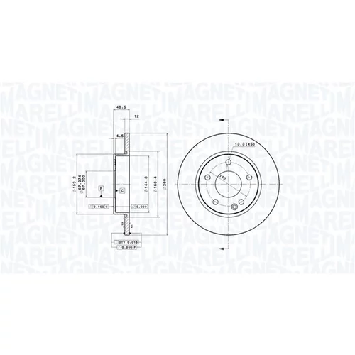 Brzdový kotúč MAGNETI MARELLI 360406032601