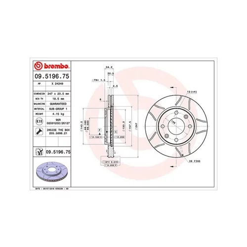 Brzdový kotúč MAGNETI MARELLI 360406040505