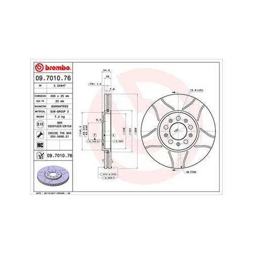 Brzdový kotúč MAGNETI MARELLI 360406049305