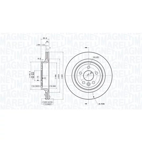 Brzdový kotúč MAGNETI MARELLI 360406081201