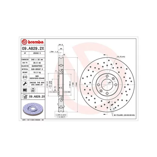 Brzdový kotúč MAGNETI MARELLI 360406113902