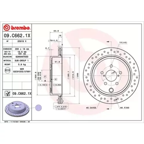 Brzdový kotúč MAGNETI MARELLI 360406177002
