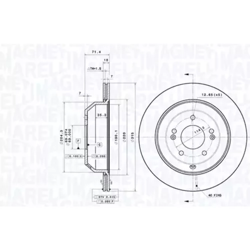 Brzdový kotúč MAGNETI MARELLI 360406204201