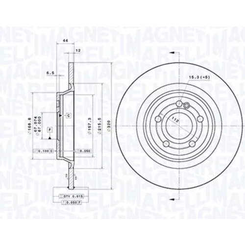 Brzdový kotúč MAGNETI MARELLI 360406216201