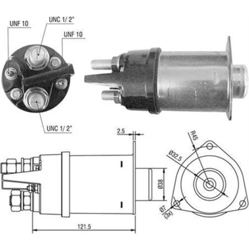 Elektromagnetický spínač pre štartér MAGNETI MARELLI 940113050043