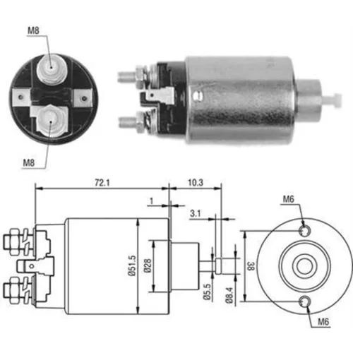 Elektromagnetický spínač pre štartér MAGNETI MARELLI 940113050397