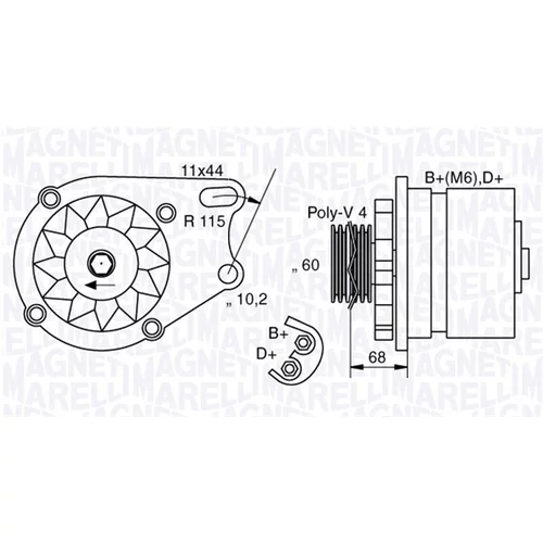 Alternátor MAGNETI MARELLI 063321761010