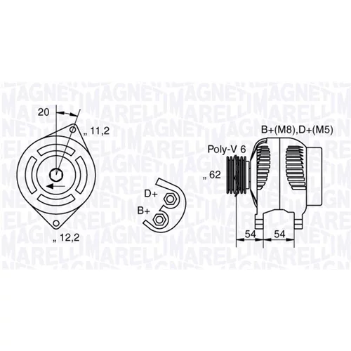 Alternátor MAGNETI MARELLI 063321803010