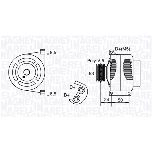 Alternátor MAGNETI MARELLI 063377009010