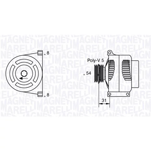 Alternátor MAGNETI MARELLI 063377426010