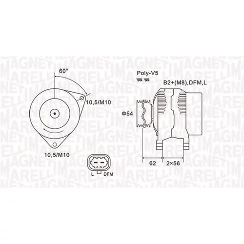 Alternátor MAGNETI MARELLI 063731940010