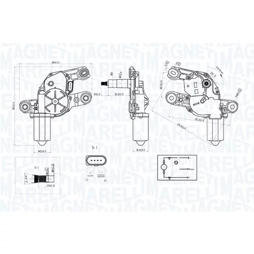 Motor stieračov 064070400010 (MAGNETI MARELLI) - obr. 1