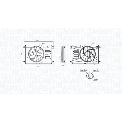 Ventilátor chladenia motora MAGNETI MARELLI 069422899010