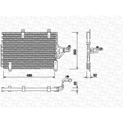 Kondenzátor klimatizácie MAGNETI MARELLI 350203102000