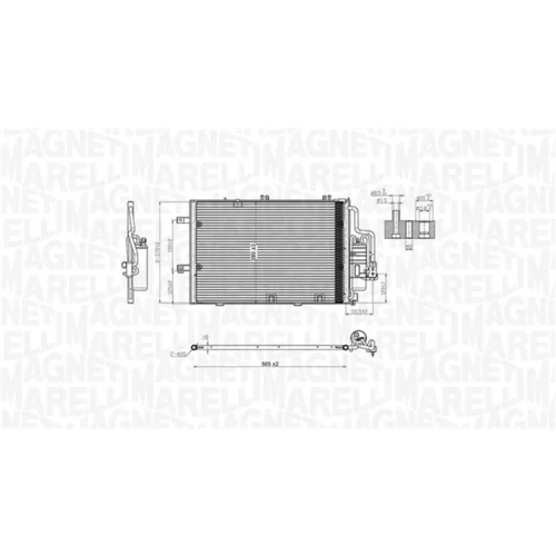 Kondenzátor klimatizácie 350203770000 (MAGNETI MARELLI) - obr. 1