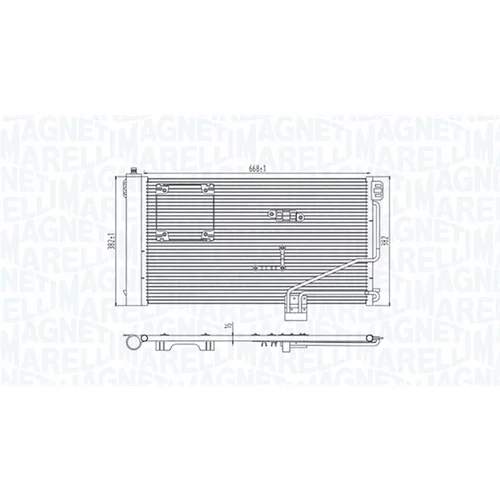 Kondenzátor klimatizácie 350203946000 (MAGNETI MARELLI) - obr. 1