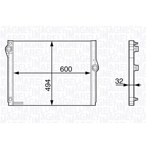 Chladič motora MAGNETI MARELLI 350213140400