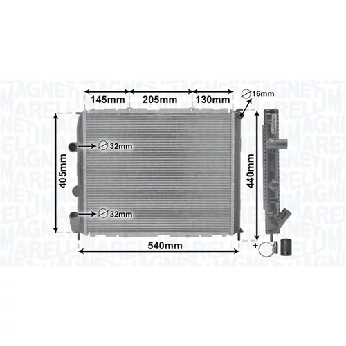 Chladič motora 350213989000 (MAGNETI MARELLI) - obr. 1