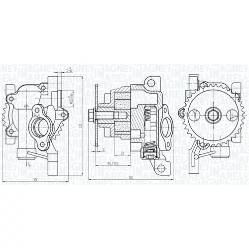 Olejové čerpadlo 351516000123 (MAGNETI MARELLI) - obr. 1
