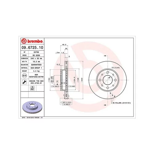 Brzdový kotúč MAGNETI MARELLI 360406023000