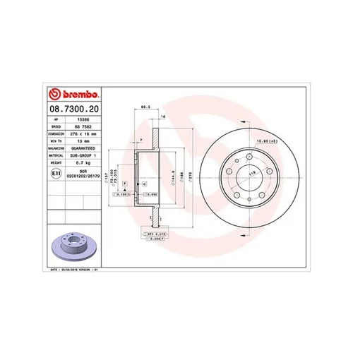 Brzdový kotúč MAGNETI MARELLI 360406023400
