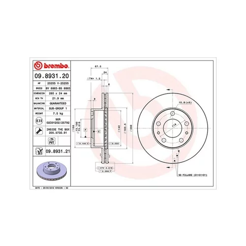 Brzdový kotúč MAGNETI MARELLI 360406023800