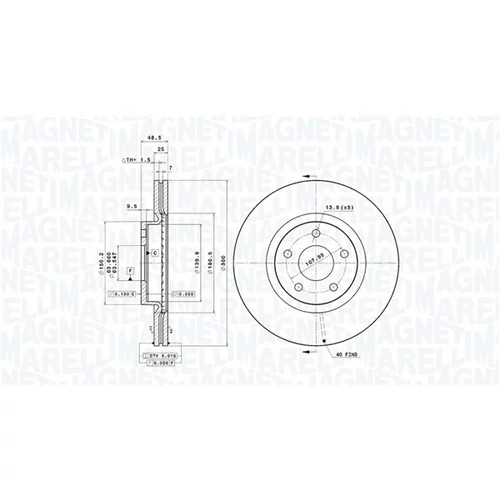 Brzdový kotúč MAGNETI MARELLI 360406026401