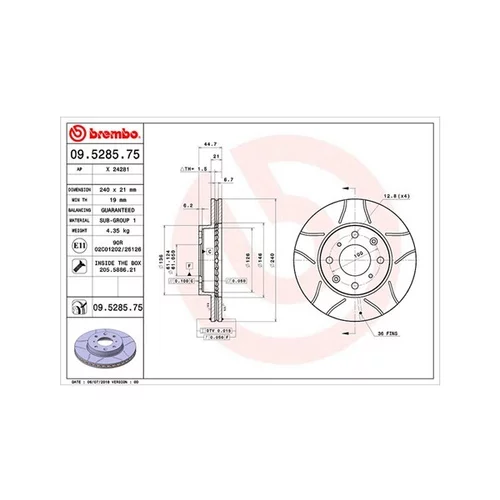 Brzdový kotúč MAGNETI MARELLI 360406027505