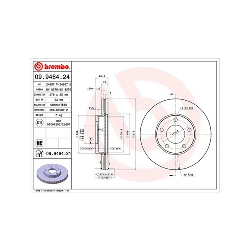 Brzdový kotúč MAGNETI MARELLI 360406056700