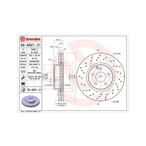 Brzdový kotúč MAGNETI MARELLI 360406109101