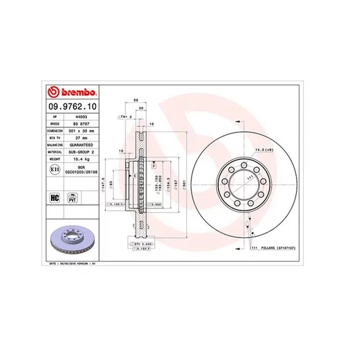 Brzdový kotúč MAGNETI MARELLI 360406109300