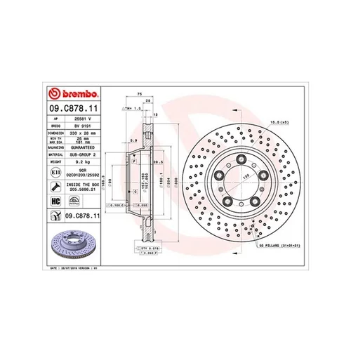 Brzdový kotúč MAGNETI MARELLI 360406161801