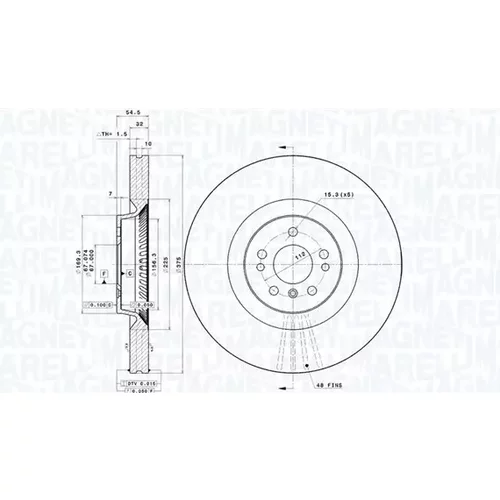 Brzdový kotúč MAGNETI MARELLI 360406200201