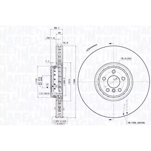 Brzdový kotúč MAGNETI MARELLI 360406209404