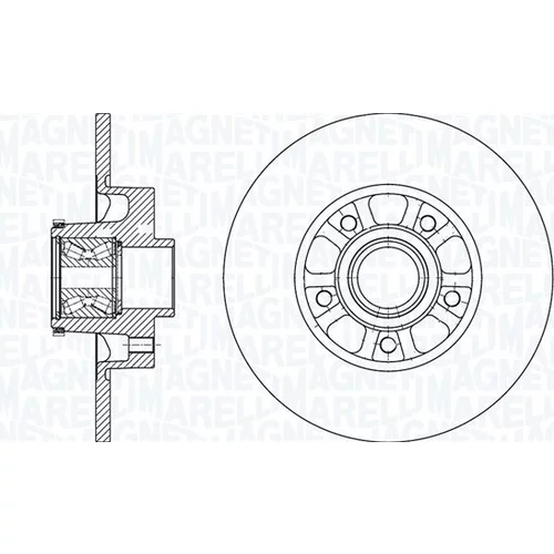 Brzdový kotúč MAGNETI MARELLI 361302040892