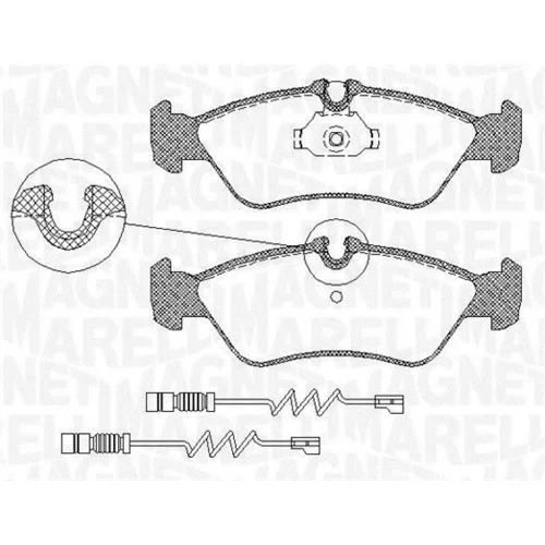 Sada brzdových platničiek kotúčovej brzdy MAGNETI MARELLI 363916060323