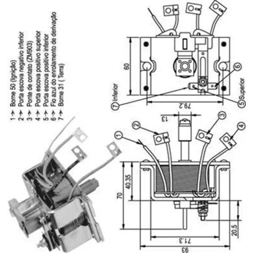 Elektromagnetický spínač pre štartér MAGNETI MARELLI 940113050339
