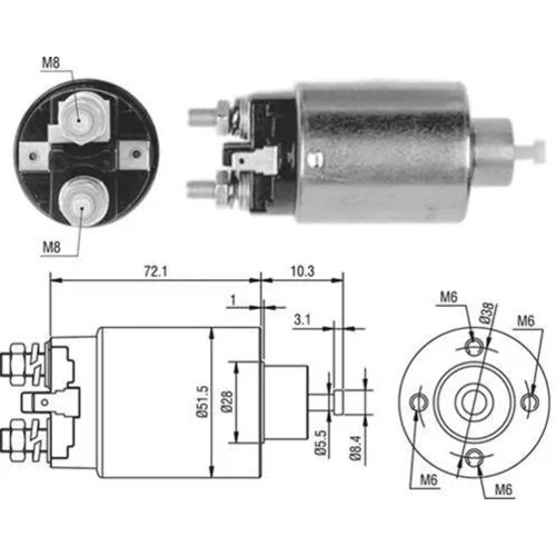 Elektromagnetický spínač pre štartér MAGNETI MARELLI 940113050477