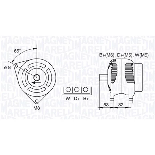 Alternátor MAGNETI MARELLI 063377466010