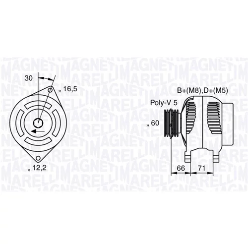 Alternátor MAGNETI MARELLI 063533250580