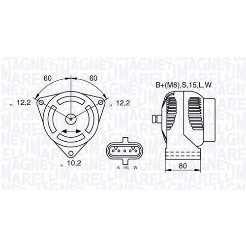 Alternátor MAGNETI MARELLI 063535255010