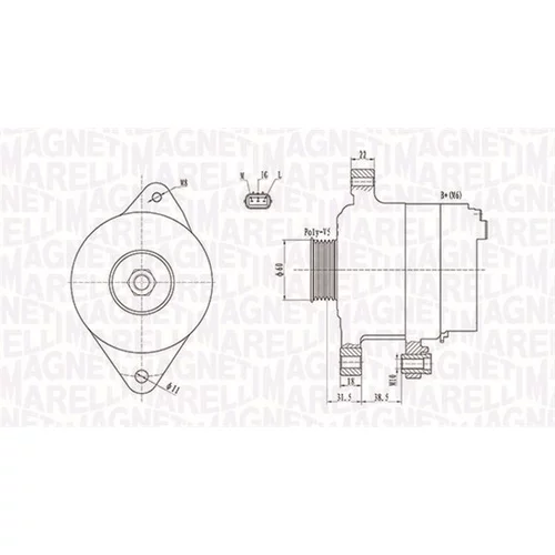 Alternátor MAGNETI MARELLI 063731893010