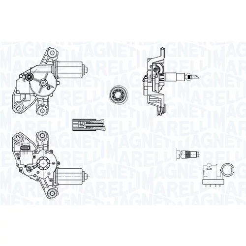 Motor stieračov 064013033010 (MAGNETI MARELLI) - obr. 2